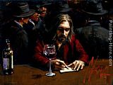 Fabian Perez Man at the Bar II painting